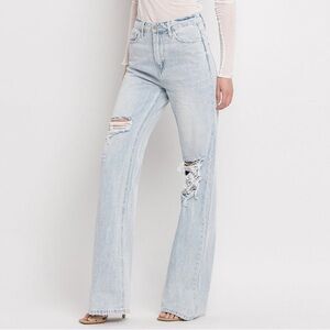 VERVET BY FLYING MONKEY Light Blue Flare Jeans